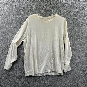 Truth Alone Womens Top XXL Light Yellow 100% Organic Pima Cotton Pullover Shirt